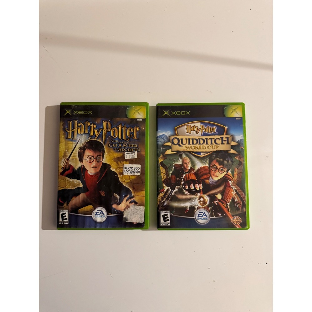 Harry Potter Xbox Game Bundle Chamber of Secrets & Quidditch World Cup EA Games